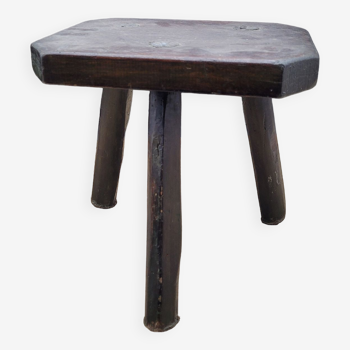 Dark octagon tripod stool