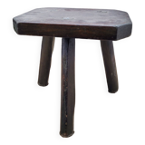 Dark octagon tripod stool