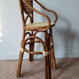 Rattan high chair for children