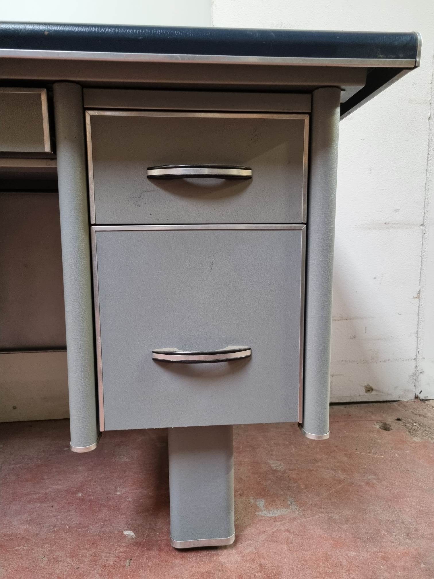 Metal industrial desk