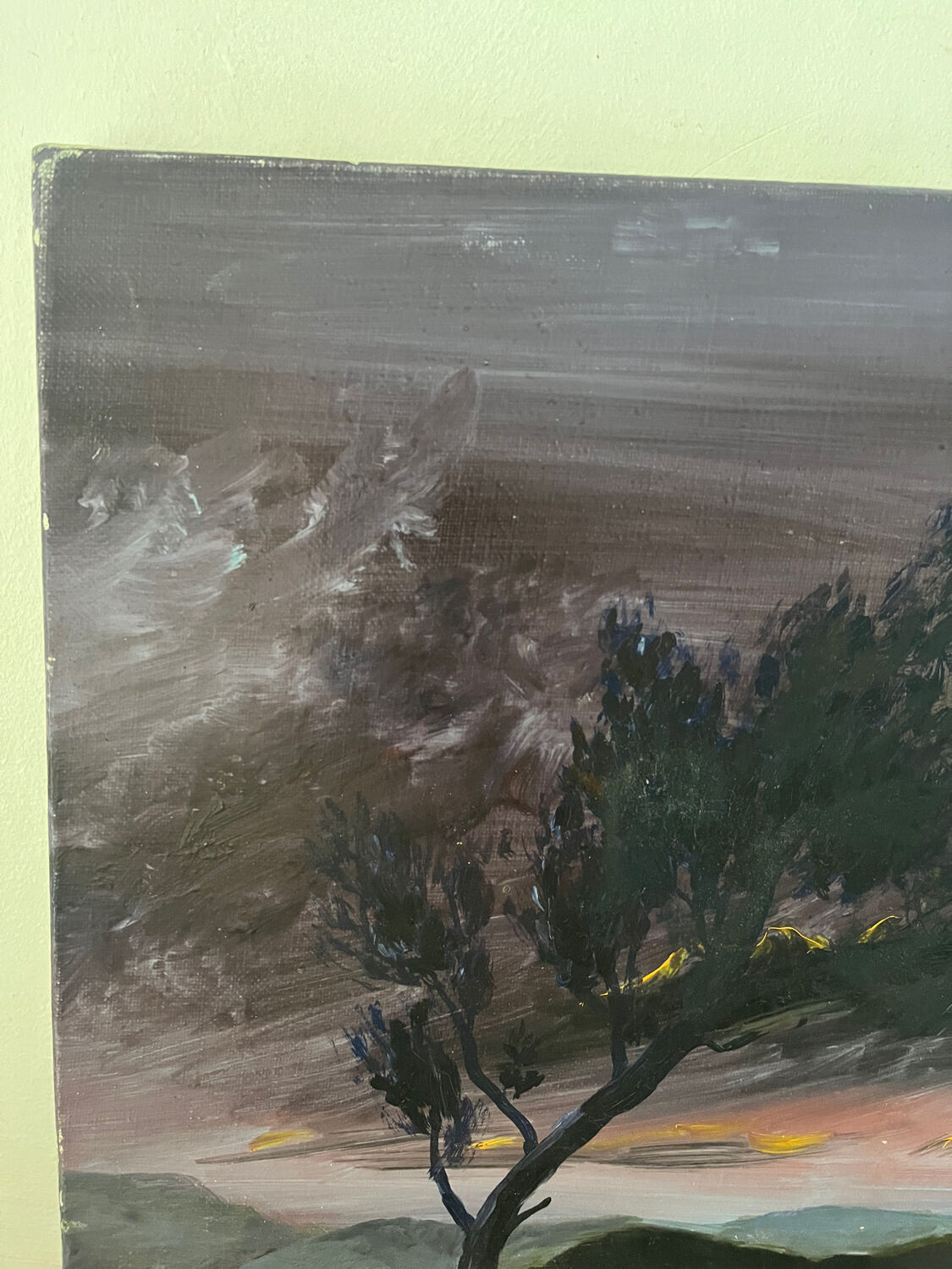 Sunset, oil on canvas