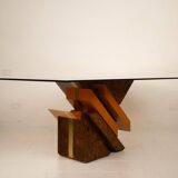 Postmodern sculptural table by Poggioli Italy 1970s