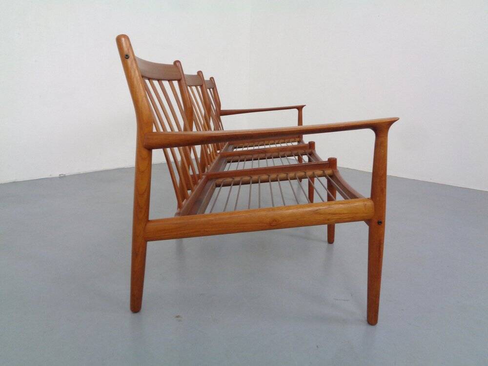 Teak Three-Seater Sofa by Svend Aage Eriksen for Glostrup, 1960s