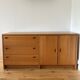 Large oak sideboard, Scandinavian design - 3 drawers and 2 doors.