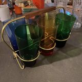 Orangeade colored glass service