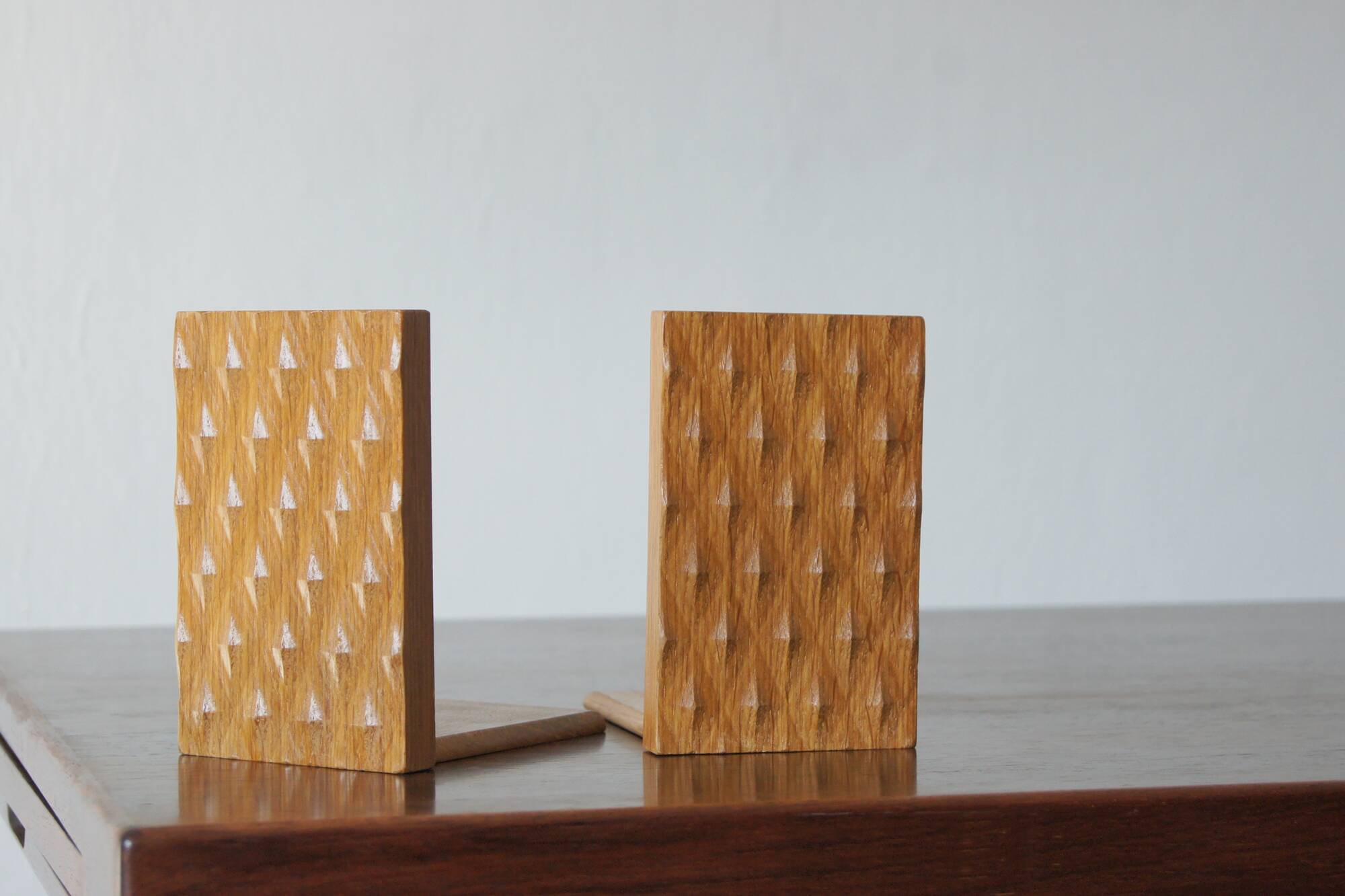 Mid-Century Wooden Bookends, 1960s, Set of 2