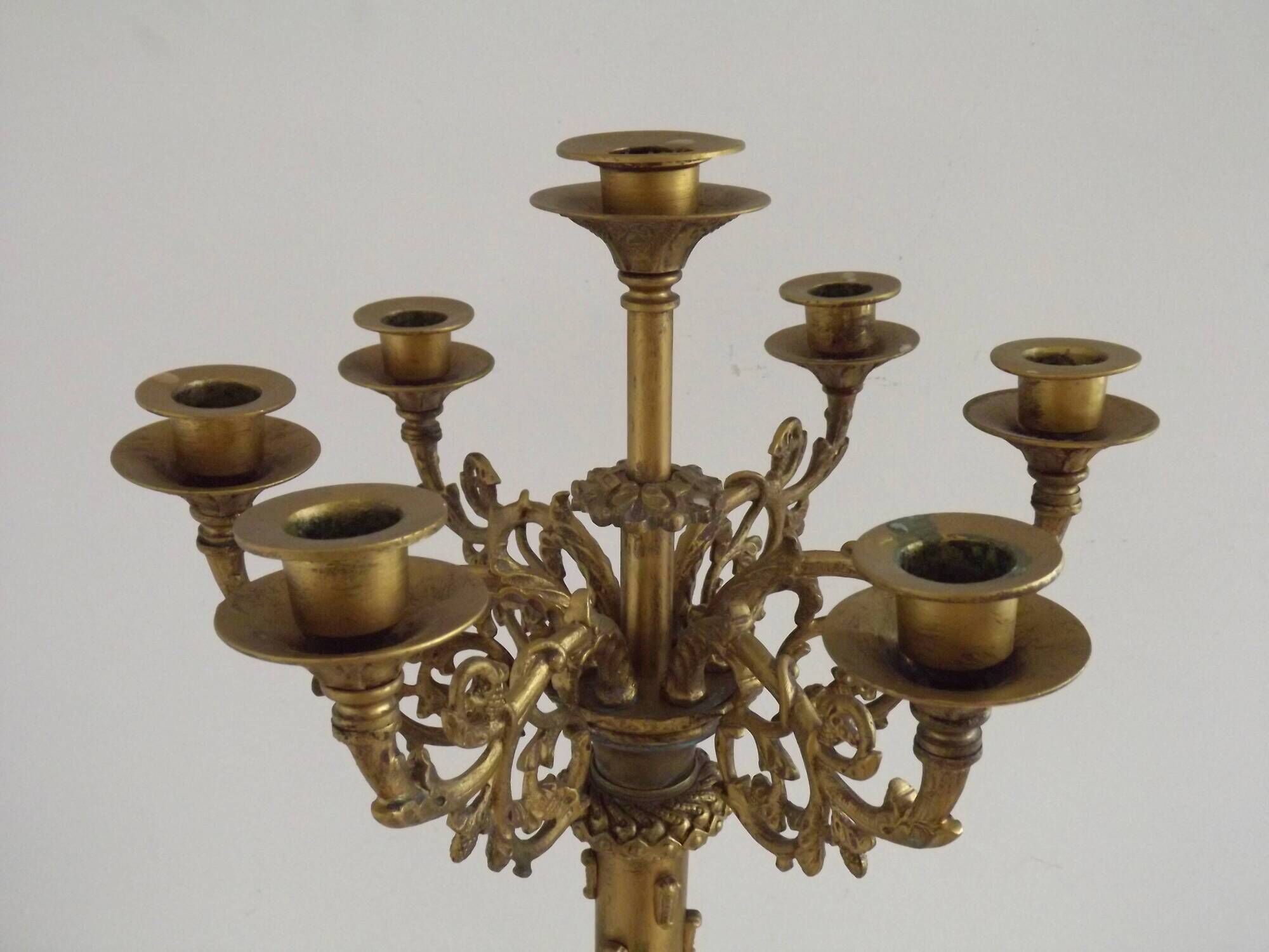 Magnificent French Louis XVI Style Bronze Seven-Light Candelabra LF Paris