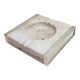 Travertine and brass ashtray