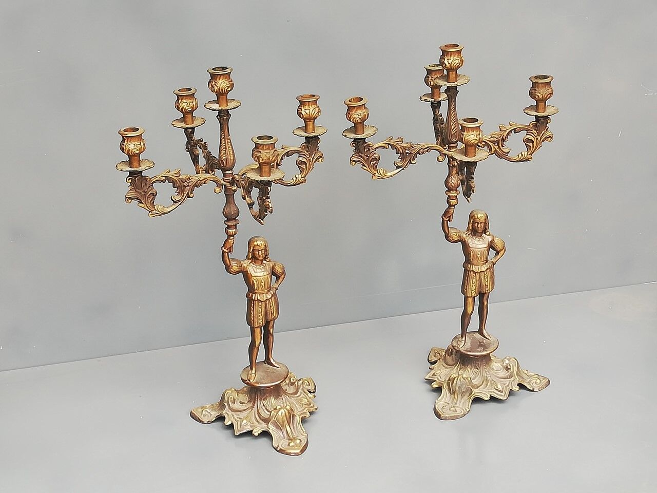 Pair of old candlesticks