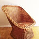 Fauteuil corbeille en rotin tressé
