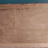 Vintage French oil painting of chrysanthemums