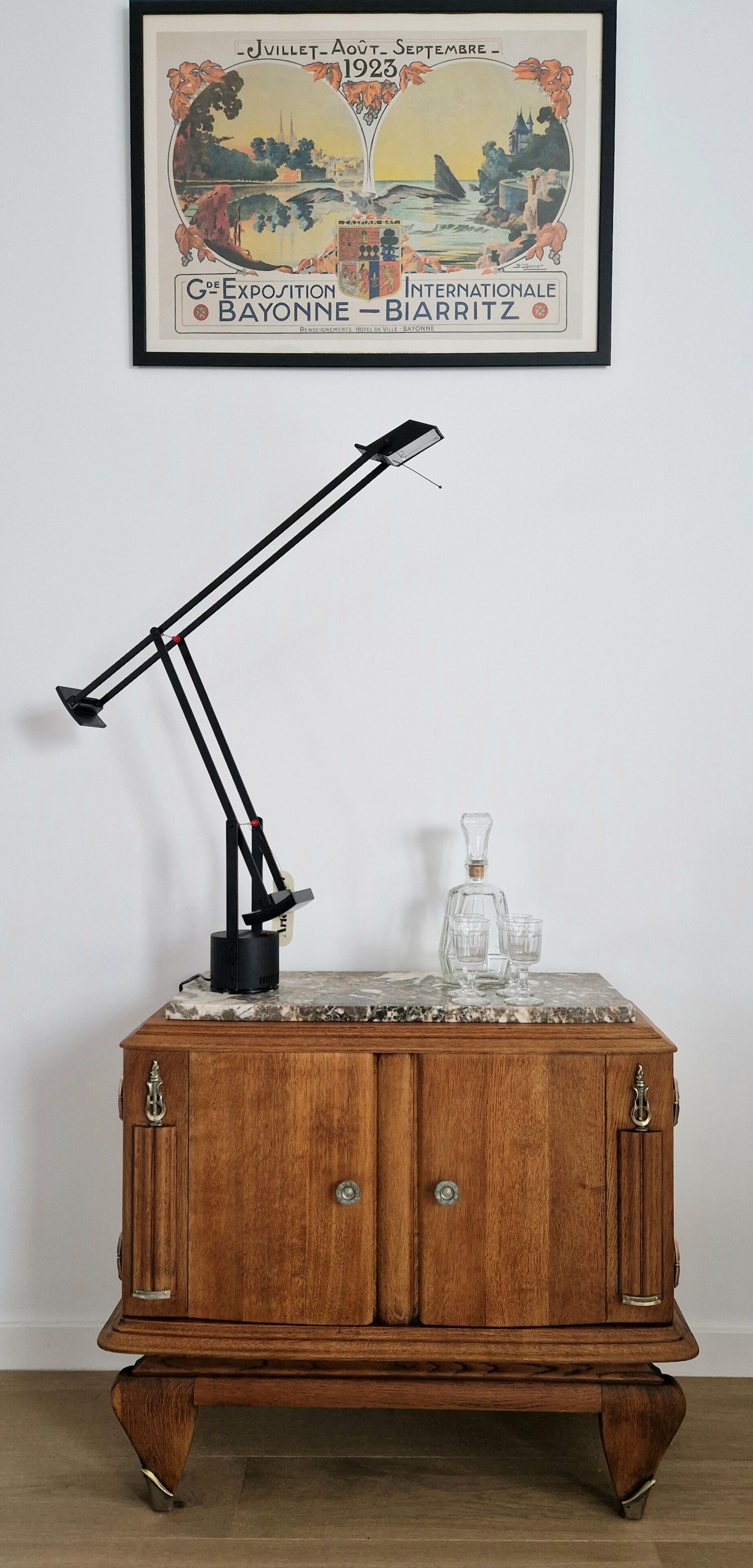 Oak bar furniture art deco style