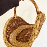 Rattan log basket