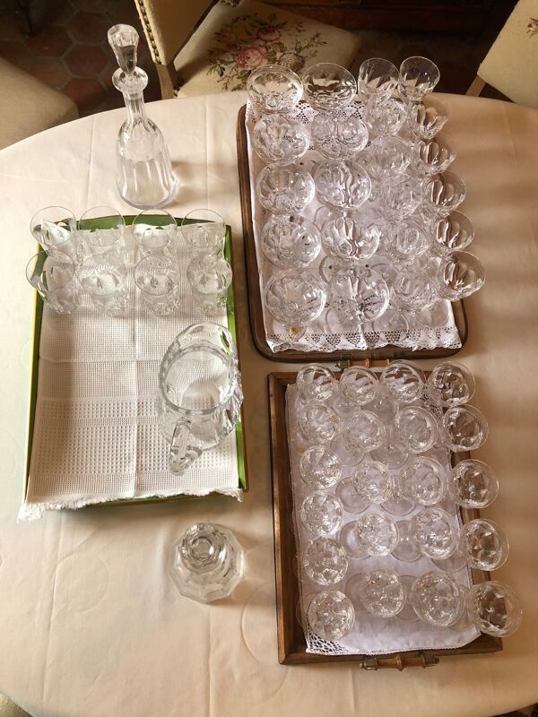 Service de verres en cristal de Wien marque Josephinehütte