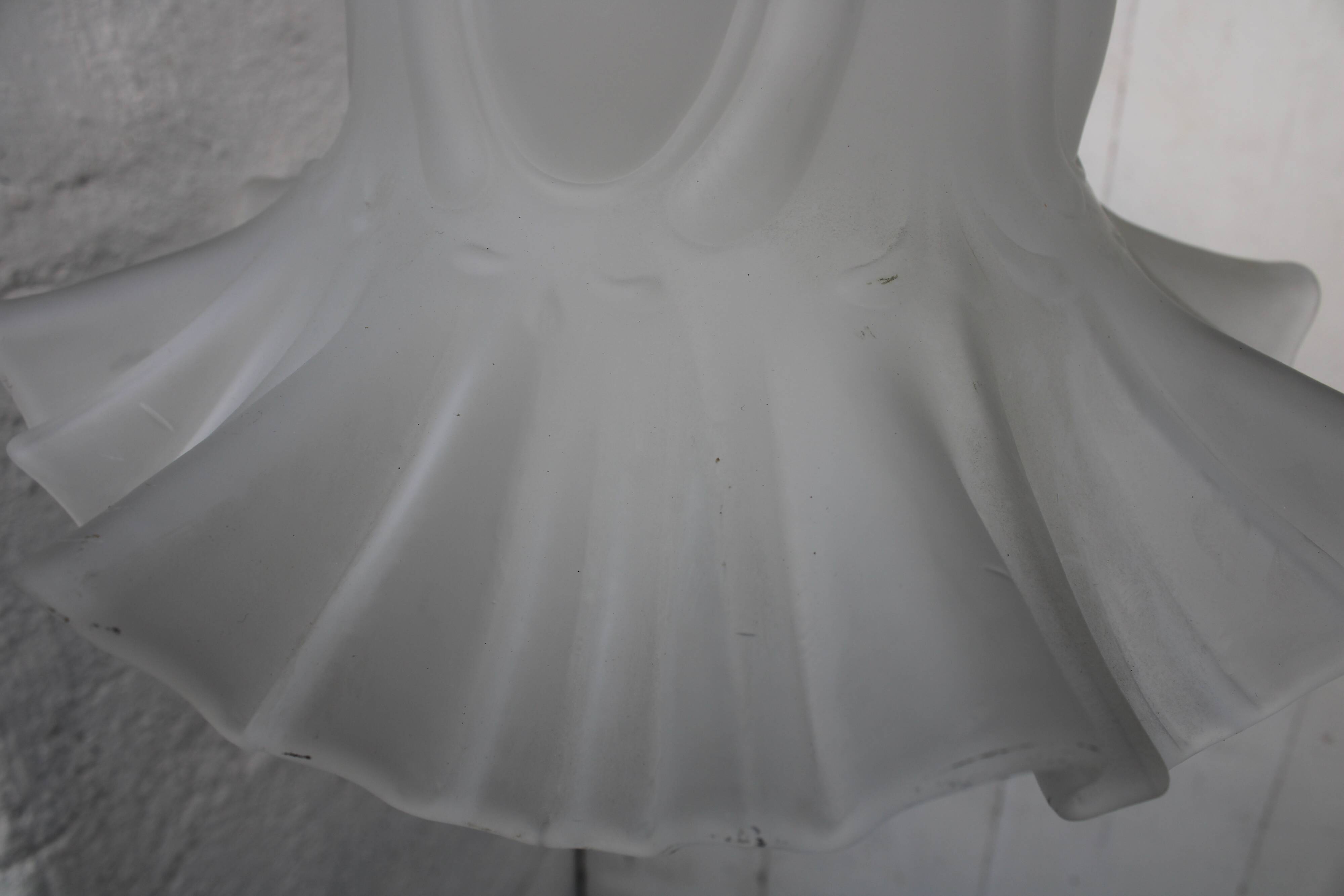Frosted glass tulip hanging lamp