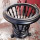 Openwork pot cover copper handle