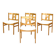 Set of four pine chairs from the 1960s.