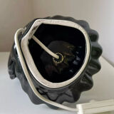 Porcelain table lamp Scallop black Vintage shell