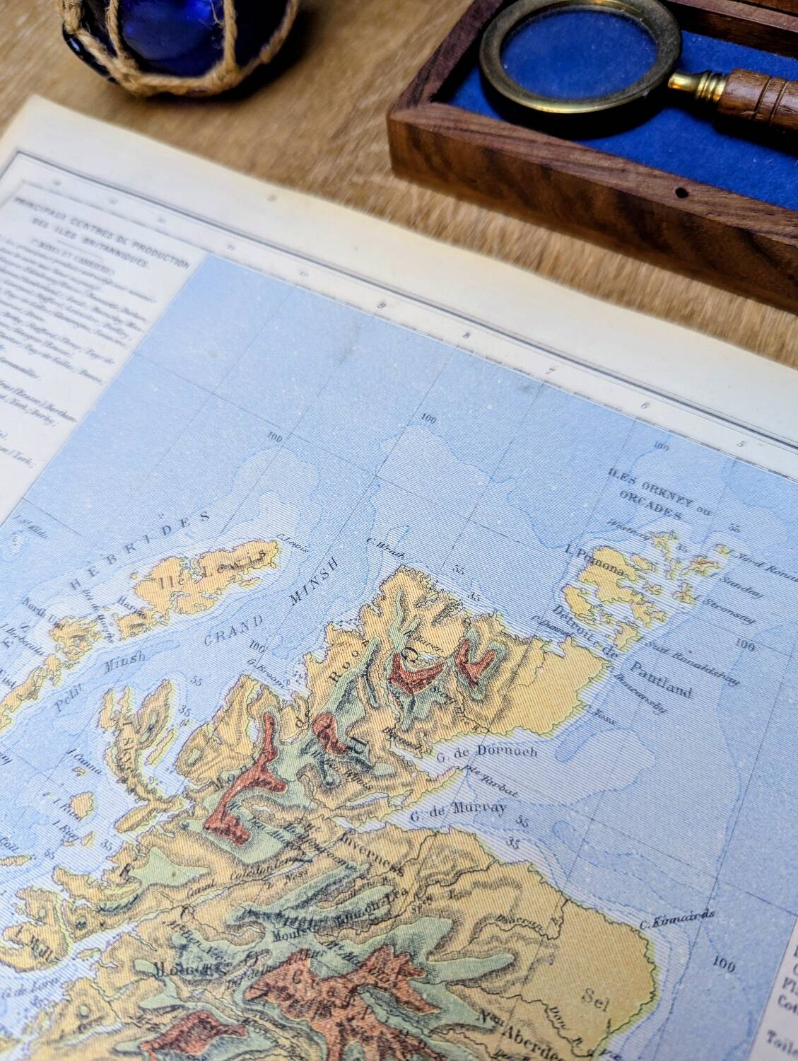The British Isles, original map printed in 1879.