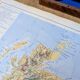 The British Isles, original map printed in 1879.