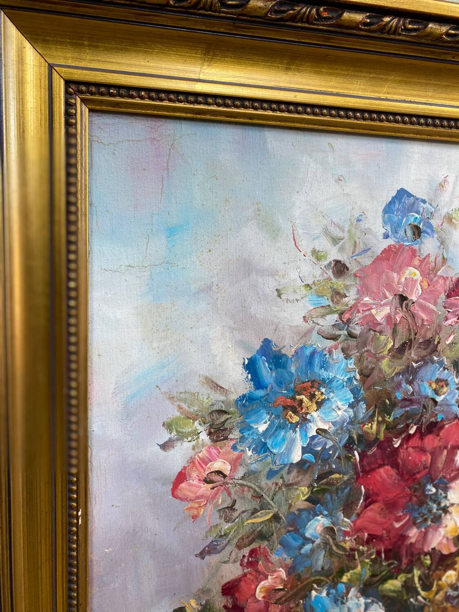 Tableau huile sur toile bouquet