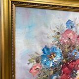 Tableau huile sur toile bouquet