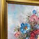 Tableau huile sur toile bouquet