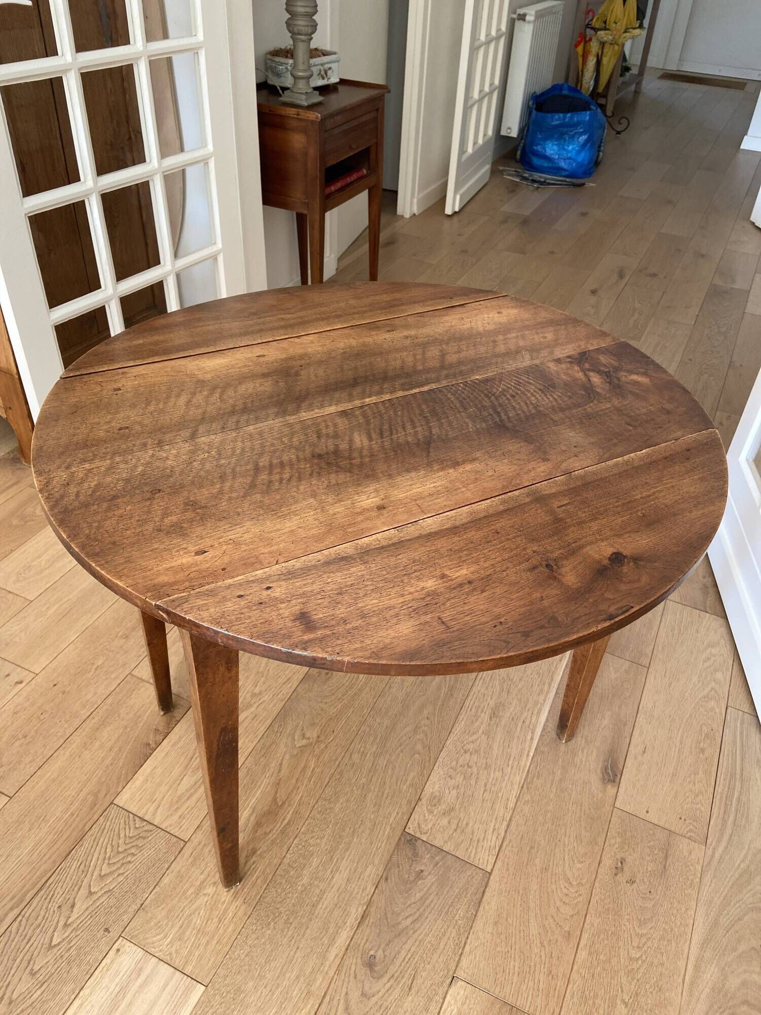 Small antique drop-leaf table