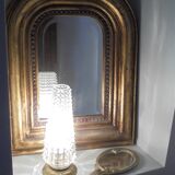 Glass and brass lamp