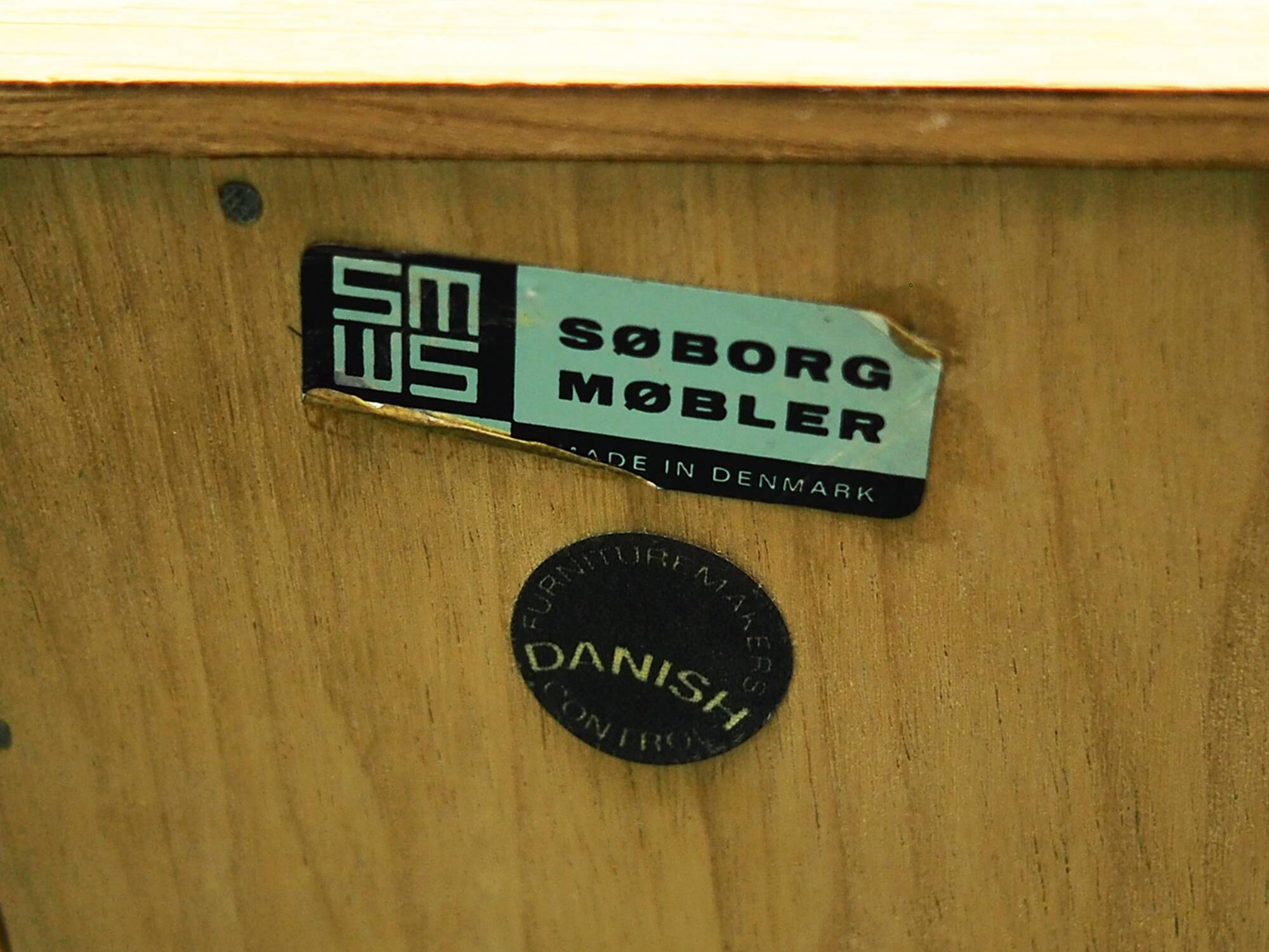 Ash cabinet, Danish design, 1970s, manufacturer: Søborg