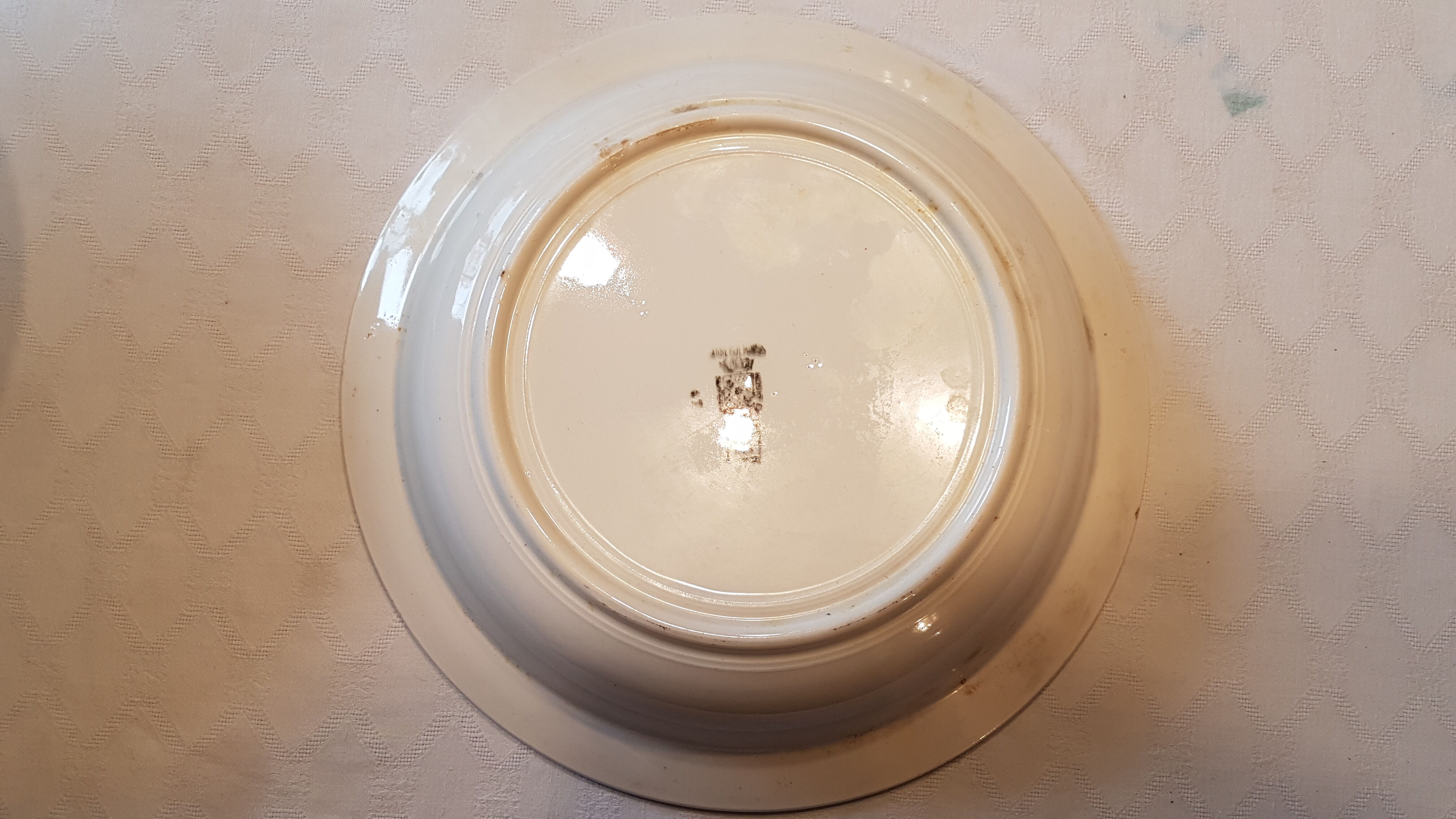 Great deep dish Sarreguemine earthenware