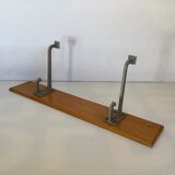 Wooden wall coat rack 2 hooks