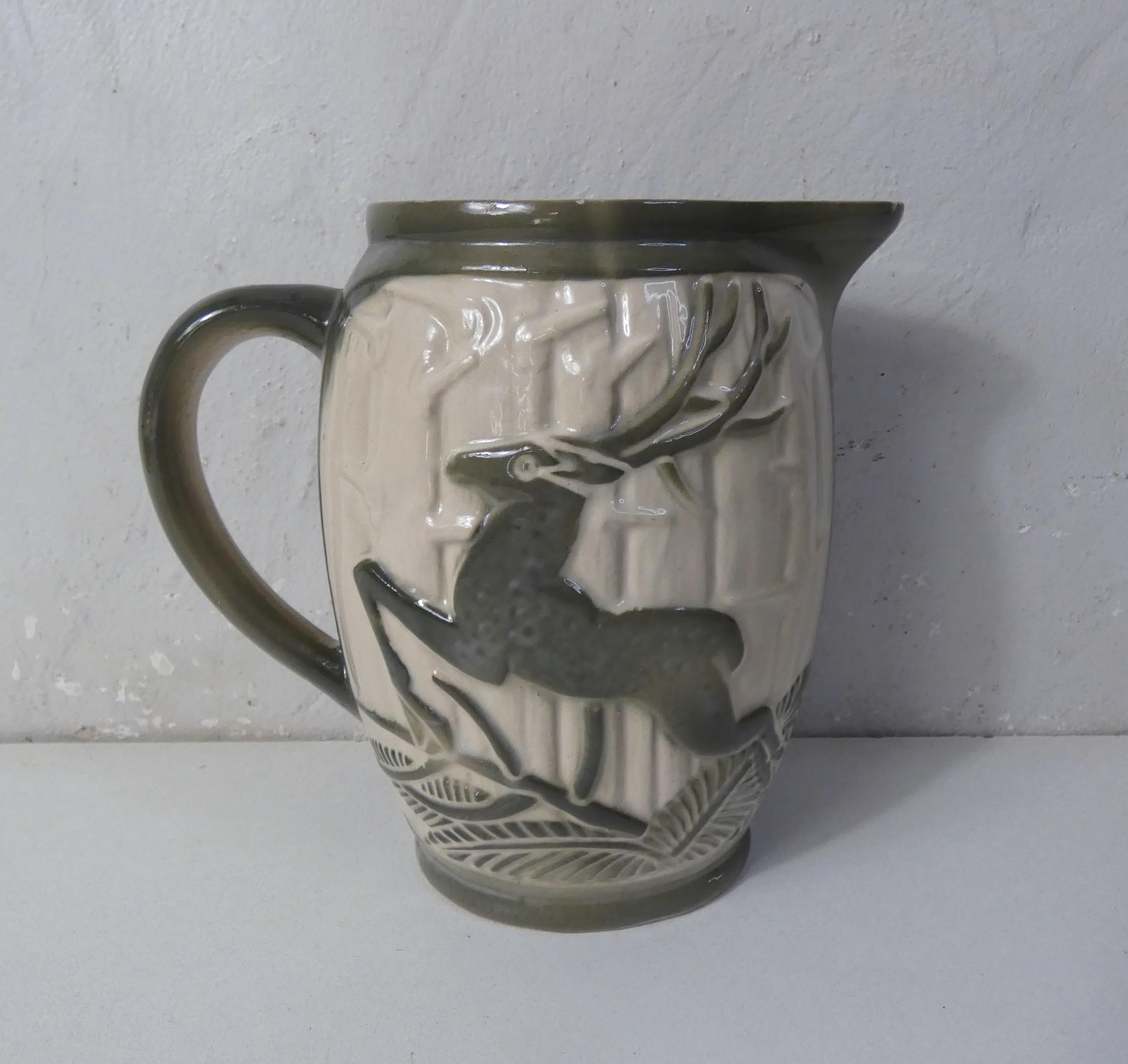 pitcher green deer slurry art deco Saint Clement