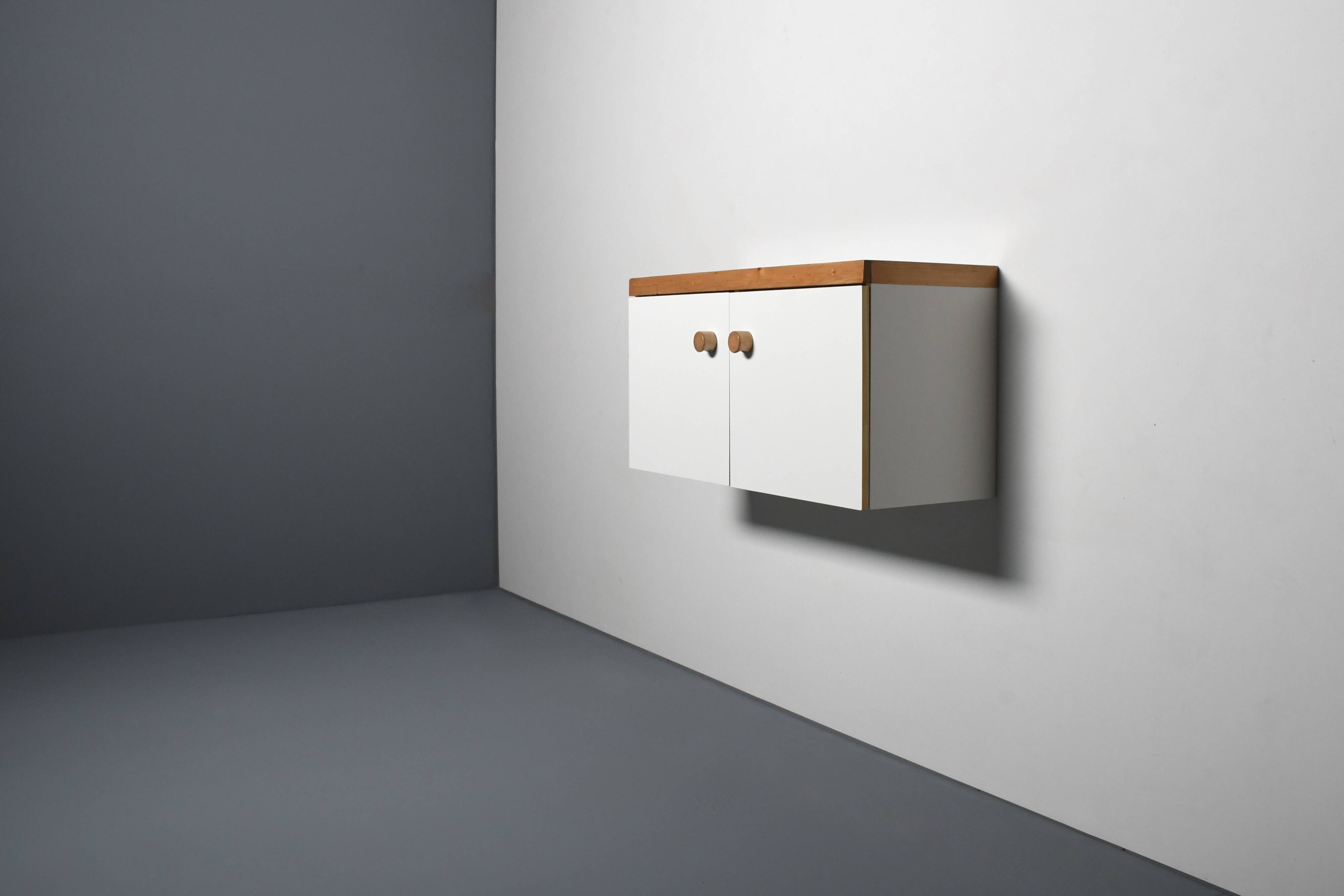 Wall Mounted 'Les Arcs’ Cabinet / Sideboard, France, 1970s