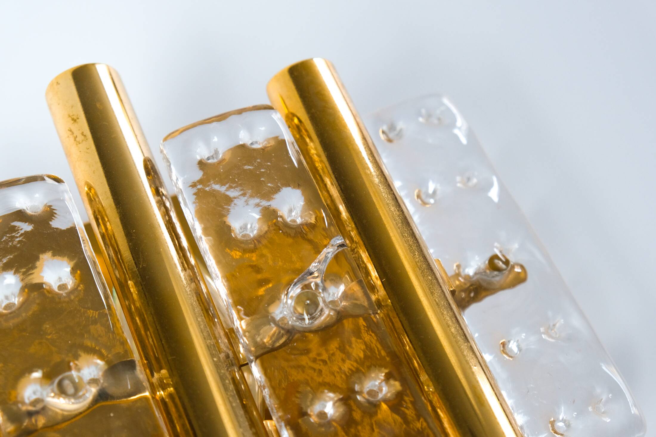 Paire d'appliques murales Carl Fagerlund du milieu du siècle pour Orrefors, Suède, vers 1960