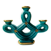 Triple ceramic candlestick Art Deco