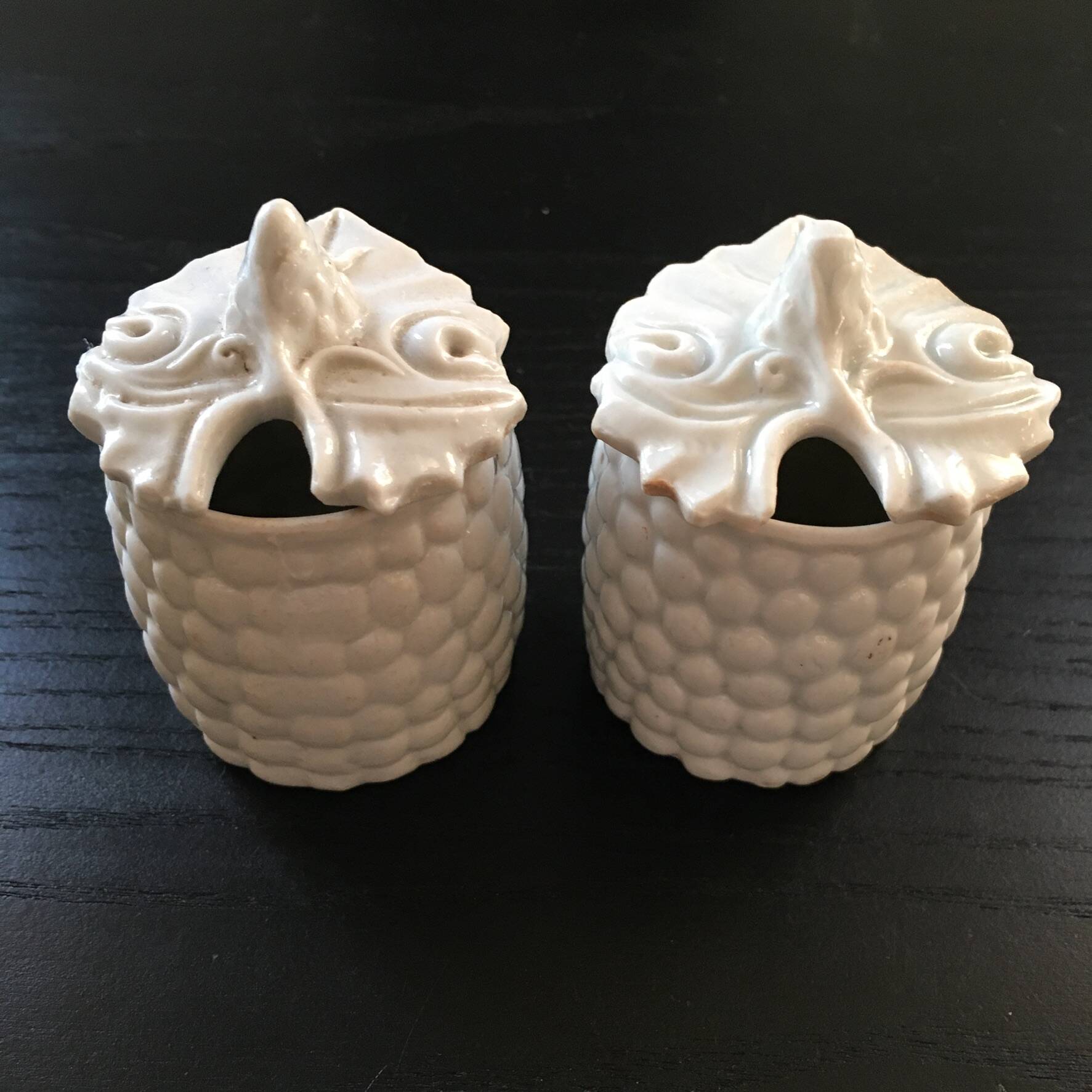 Pair of slipware pots