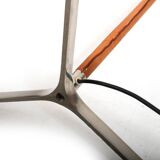 Leather and Steel "Monolith" Floor Lamps by Jo Hammerborg