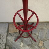 Old red parrot coat rack