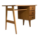 Vintage oak compass foot desk