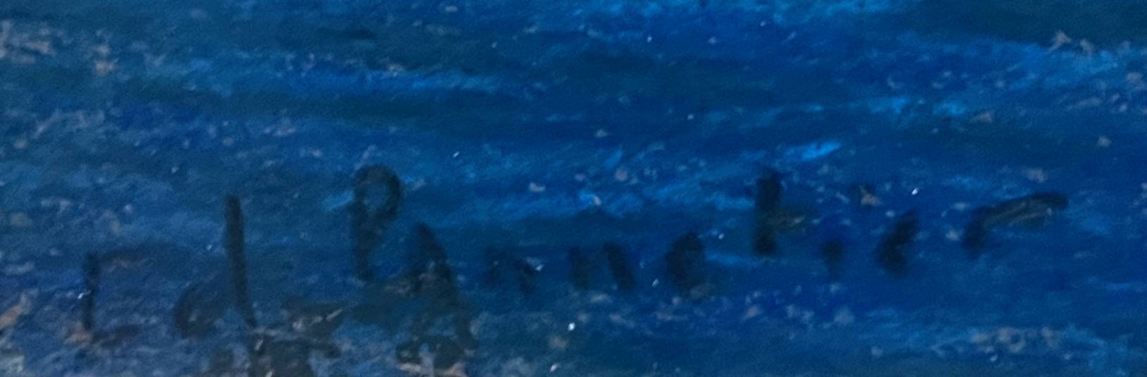 Painting by Edouard Pannetier (1884-1965) Mediterranean Marine