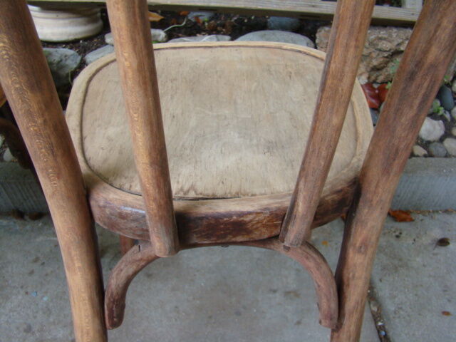 Lot of three old bistro chairs