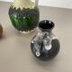 Ensemble de 3 vases multicolores en céramique Op Art Fat Lava, Bay Ceramics, Allemagne