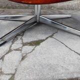 Rotating armchair in vintage skaî 1970