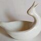 Empty pockets bird soap holder white ceramic Art-deco