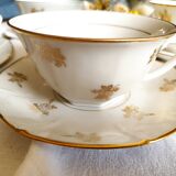 Set of 4 white porcelain cups