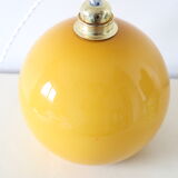 Orange round opaline hanging lamp vintage