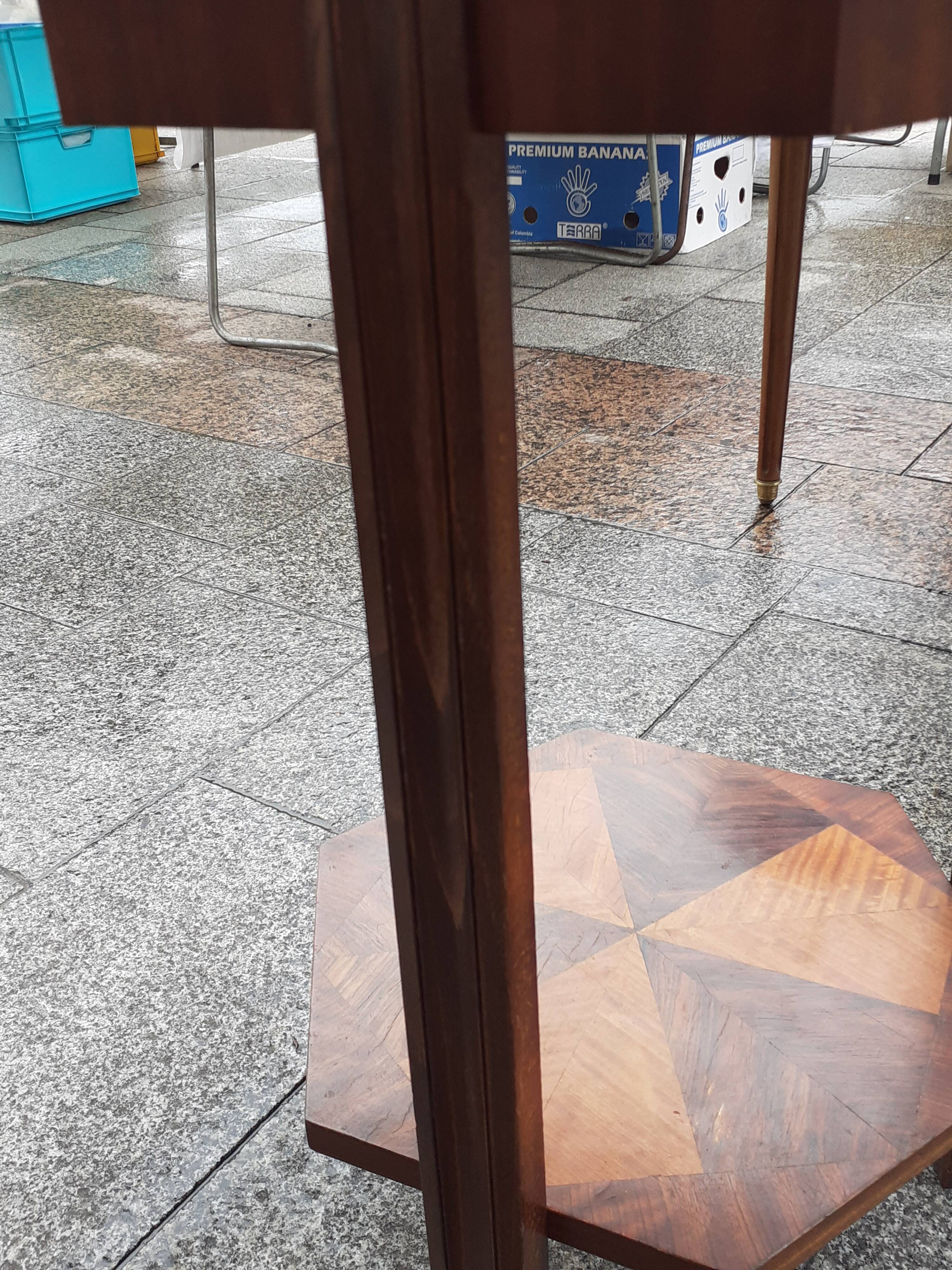 Gueridon old marquetry table old art deco vintage