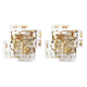 Pair of crystal wall lights by Kinkeldey, Germany, 1970s.