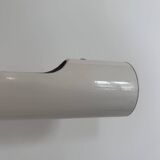 Vintage white lacquered metal tubular wall light, France 1970s